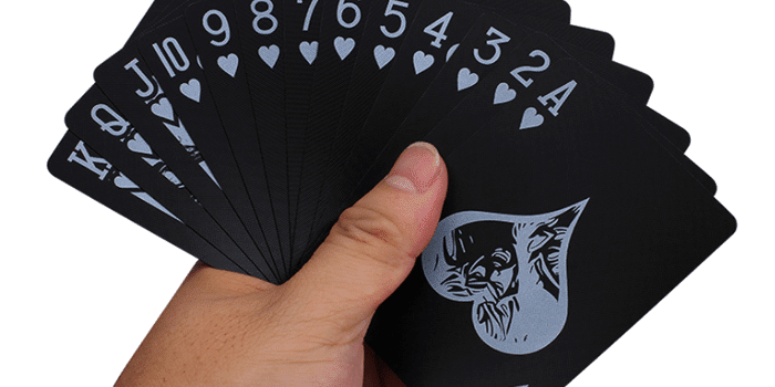 Black Plastic PVC Playing Card Board Game Piece